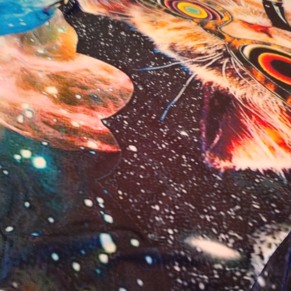 Galaxy Rainbow Space Cat T-Shirt (L) two sided print - Picture 12 of 15